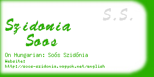 szidonia soos business card